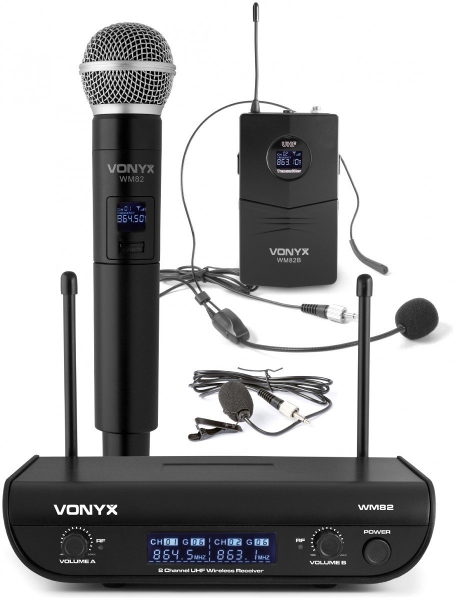 Wireless system-Combi Vonyx WM82C