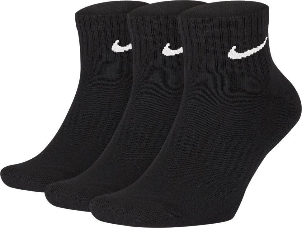 Sokker Nike Everyday Cushioned Ankle Socks (3 Pair) Black/White S