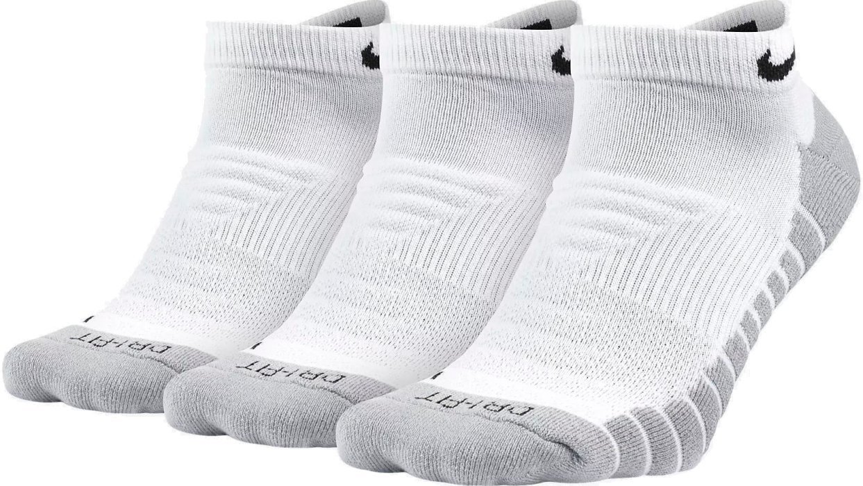 Chaussettes Nike Everyday Max Cushion No-Show Socks (3 Pair) White/Wolf Grey/Black S