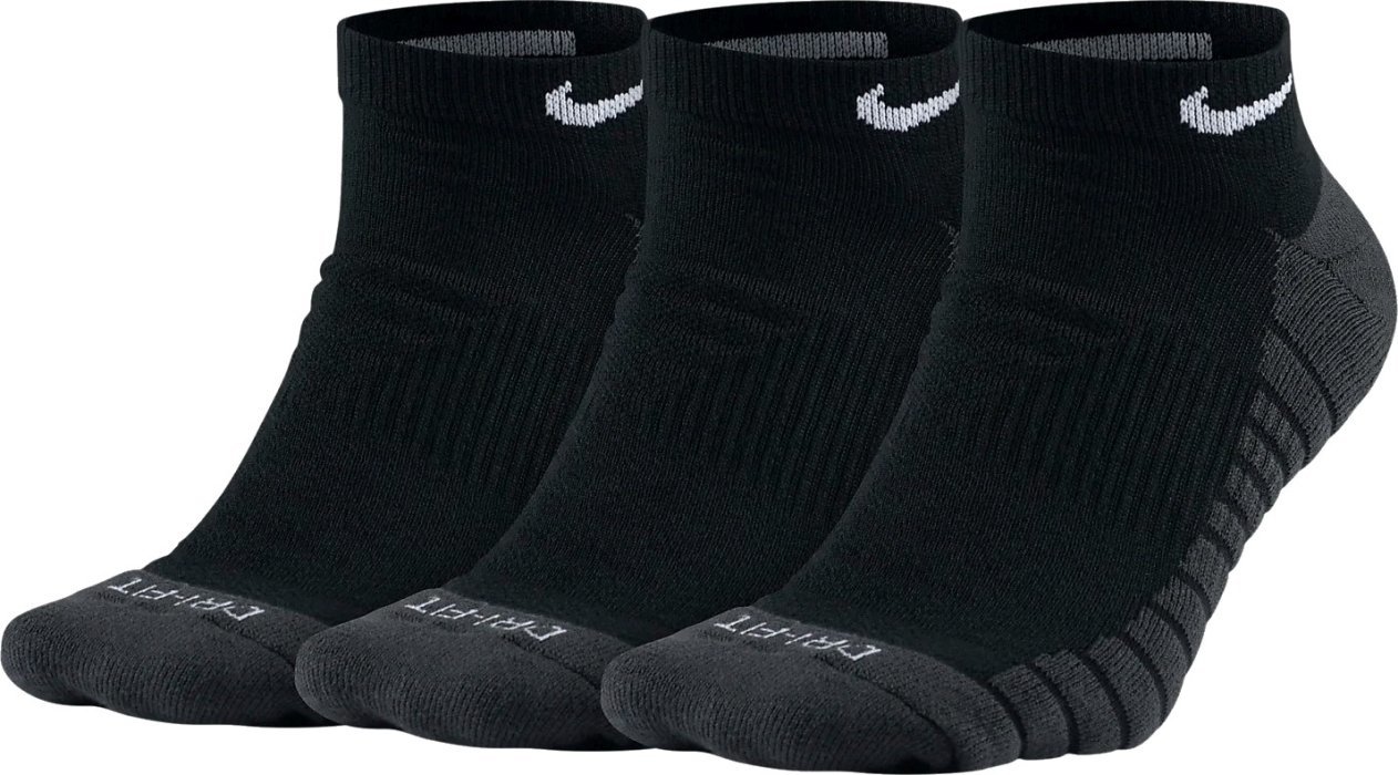 Sukat Nike Everyday Max Cushion No-Show Socks (3 Pair) Black/Anthracite/White M