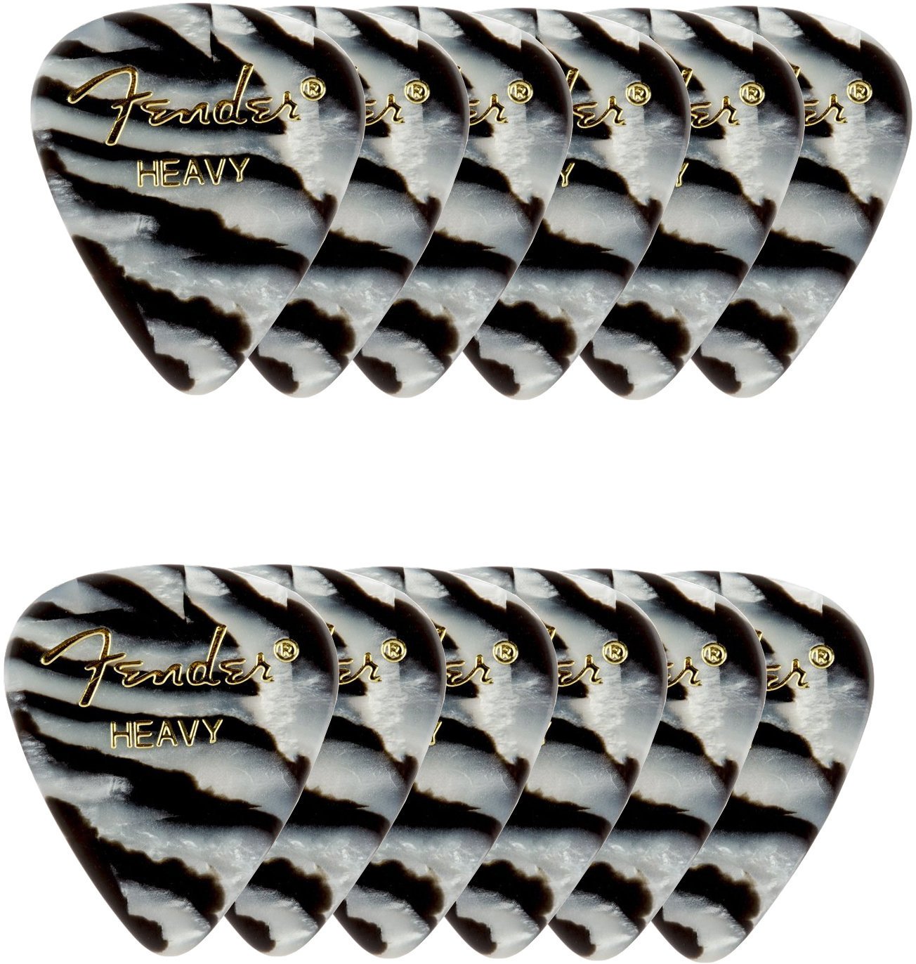 Trzalica / drsalica Fender 351 Shape Premium Picks Heavy Zebra 12 Pack Trzalica / drsalica