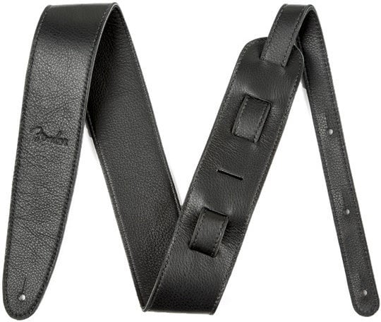 Leather guitar strap Fender 2,5'' Artisan Crafted Leather guitar strap Black