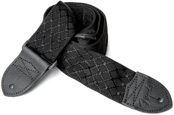 Kytarový pás Fender 2'' Nylon Jacquard Strap Black Satin Diamond