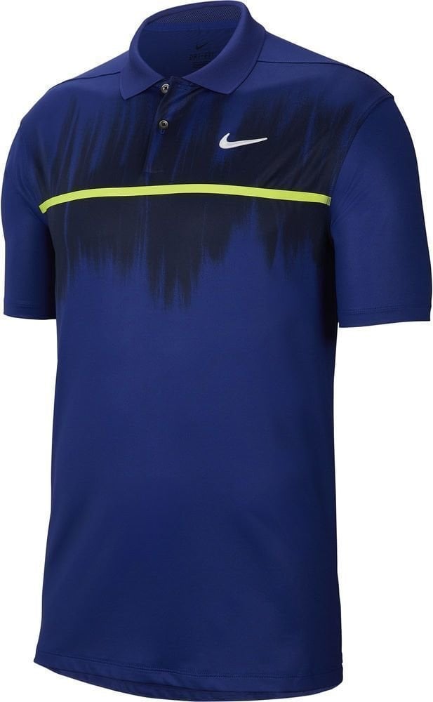 Polo Nike Dri-Fit Vapor Fog Print Mens Polo Shirt Deep Royal Blue/Obsidian/White M