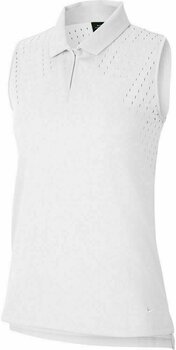 Polo Nike Dri-Fit ACE Jacquard Sleeveless Womens Polo Shirt White/White XL - 1