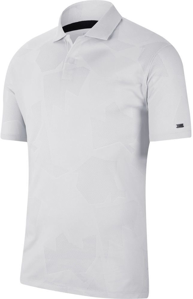 Tricou polo Nike TW Dri-Fit Camo Jacquard Mens Polo Shirt White/Black S