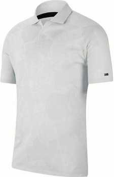 Polo trøje Nike TW Dri-Fit Camo Jacquard Mens Polo Shirt White/Black S - 1