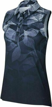 Camiseta polo Nike Dri-Fit Fairway Print Sleeveless Womens Polo Shirt Obsidian/Obsidian L - 1