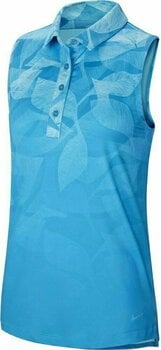 Chemise polo Nike Dri-Fit Fairway Print Sleeveless Womens Polo Shirt Laser Blue/Laser Blue S - 1