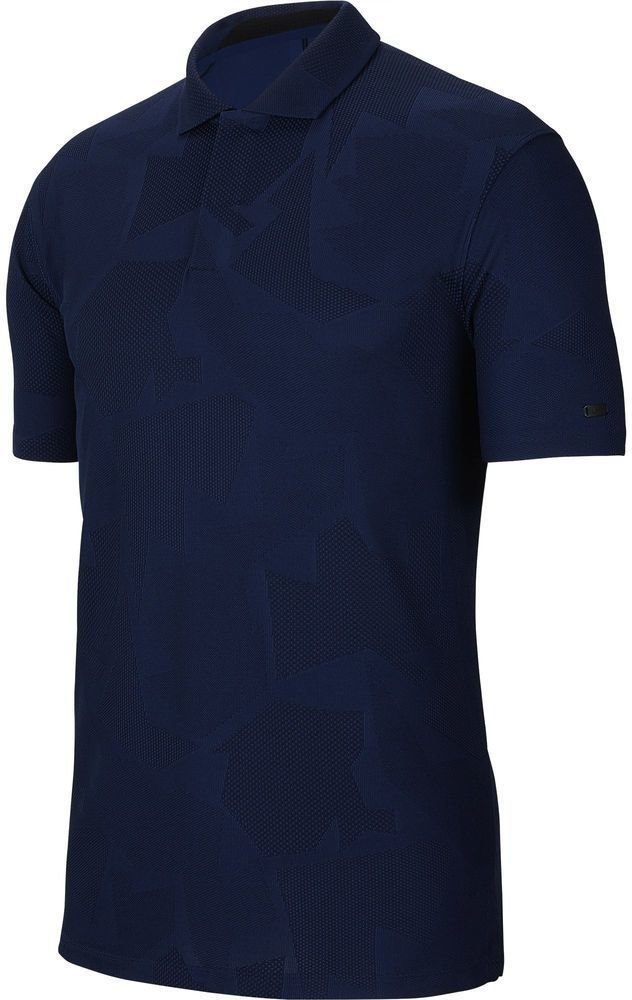 Rövid ujjú póló Nike TW Dri-Fit Camo Jacquard Mens Polo Shirt Blue Void/Black XL