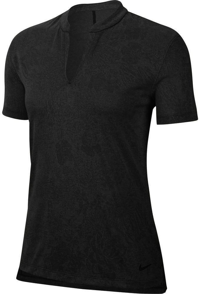 Poloshirt Nike Breathe ACE Jacquard Womens Polo Shirt Black/Black M