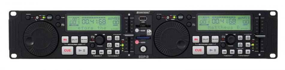 Stativ DJ-afspiller Omnitronic SDP-3 SD Card/USB Player 2U