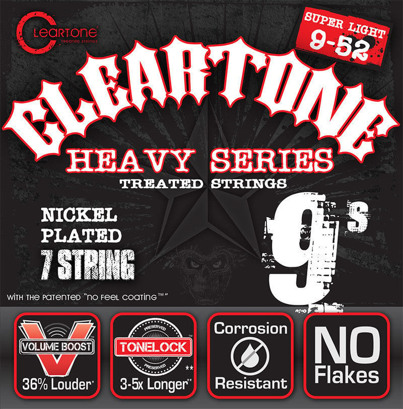 Cordes pour guitares électriques Cleartone 9409-7 Heavy Series Electric Strings