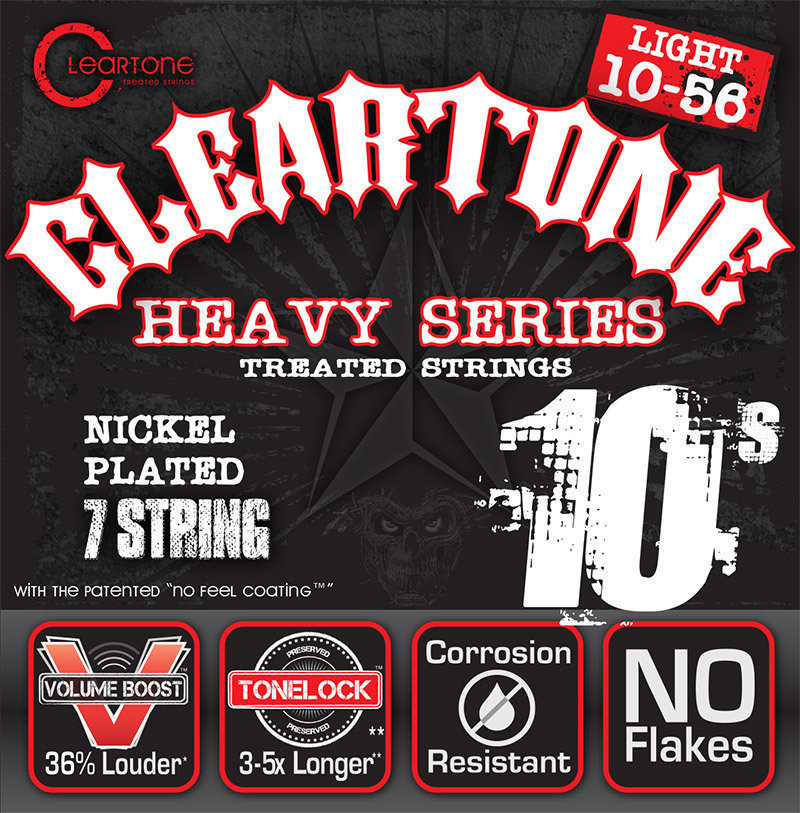 Cordes pour guitares électriques Cleartone 9410-7 Heavy Series Electric Strings