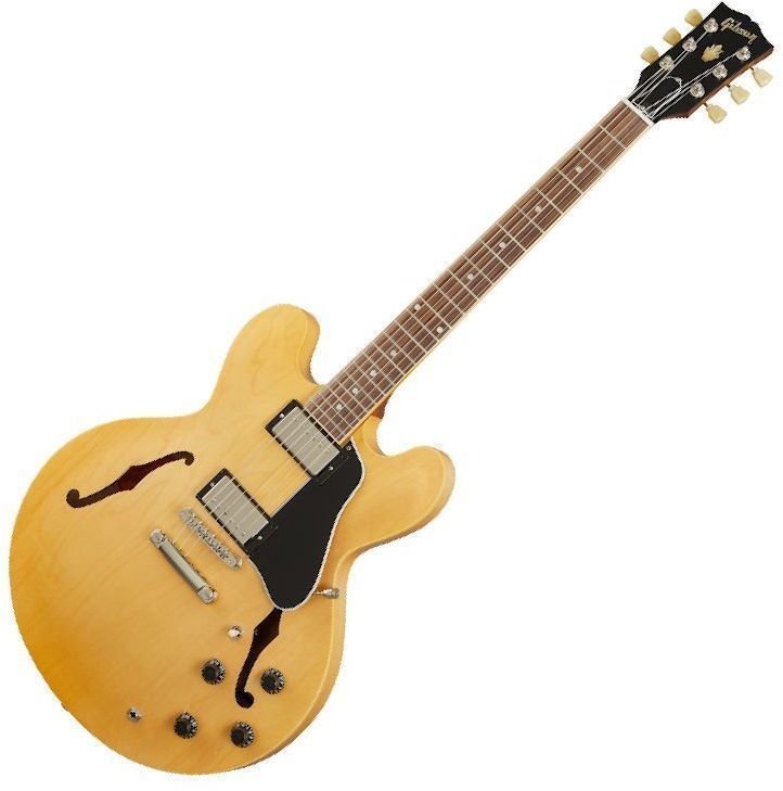 Semi-akoestische gitaar Gibson ES-335 Satin Vintage Natural