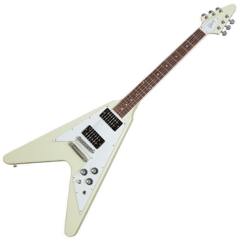 Guitarra eléctrica Gibson 70s Flying V Classic White