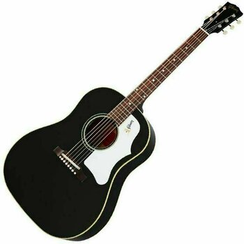Guitare Dreadnought acoustique-électrique Gibson 60's J-45 Original Ebony - 1