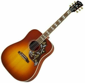 Guitare Dreadnought acoustique-électrique Gibson Hummingbird Original Heritage Cherry Sunburst - 1