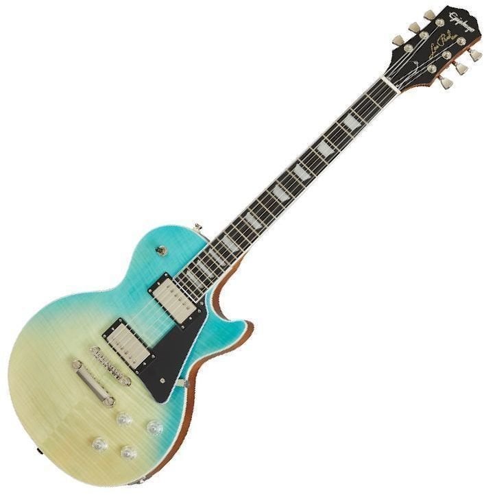 Elektromos gitár Epiphone Les Paul Modern Figured Caribbean Blue Fade