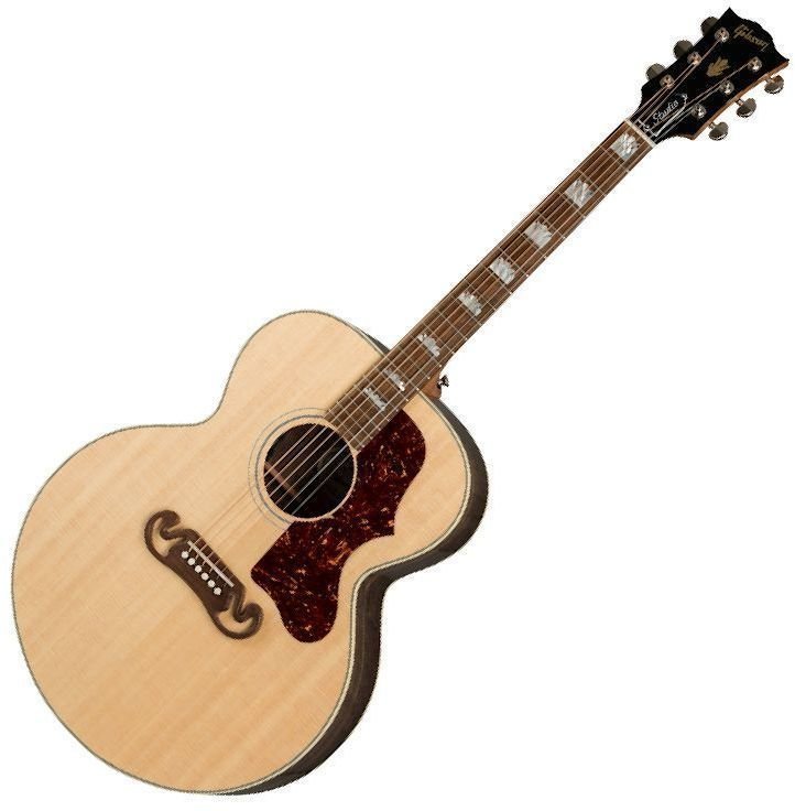 Guitare Jumbo acoustique-électrique Gibson SJ-200 Studio WN Antique Natural