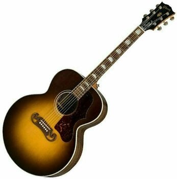 Guitare Jumbo acoustique-électrique Gibson SJ-200 Studio WN Walnut Burst - 1