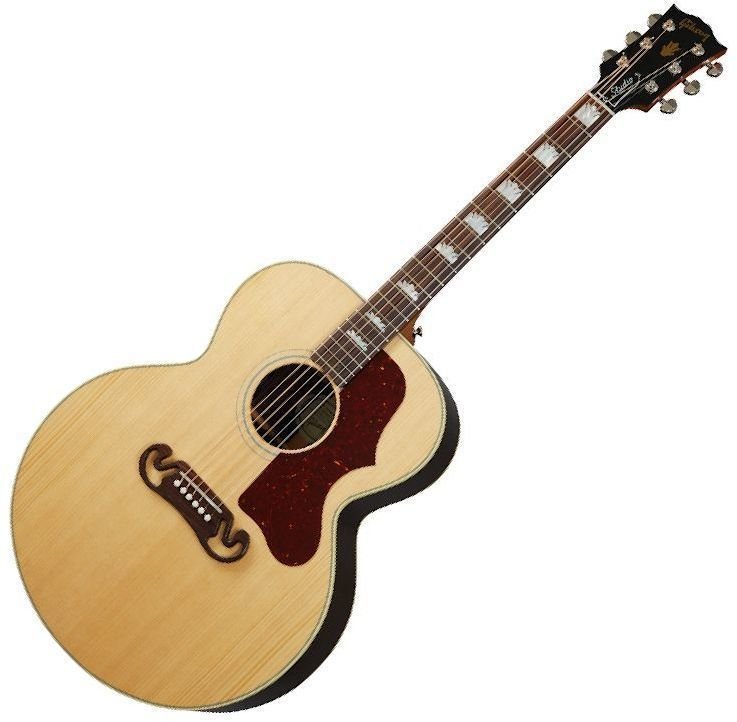 Guitare Jumbo acoustique-électrique Gibson SJ-200 Studio RW Antique Natural