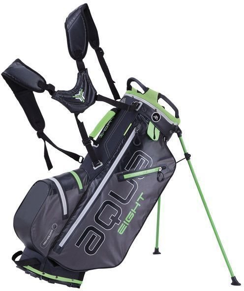 Bolsa de golf Big Max Aqua 8 Charcoal/Black/Lime Bolsa de golf