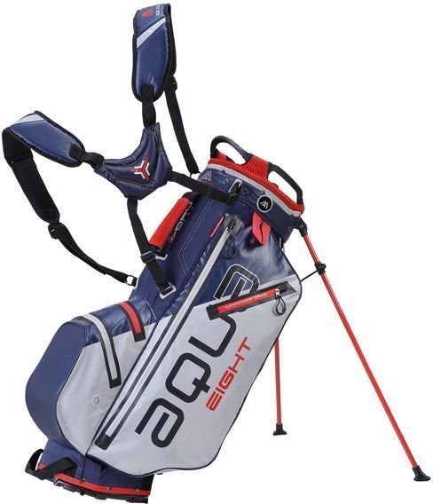 Golf Bag Big Max Aqua 8 Silver/Navy/Red Golf Bag
