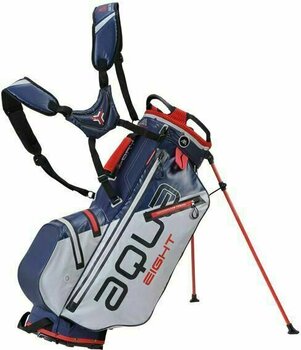 Golf Bag Big Max Aqua 8 Silver/Navy/Red Golf Bag - 1