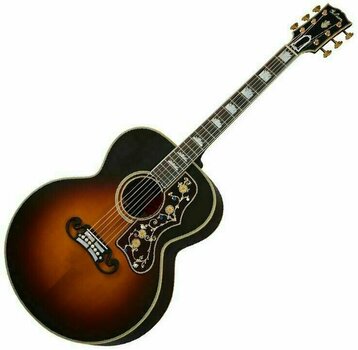 Akustická gitara Jumbo Gibson Pre-War SJ-200 RW Vintage Sunburst - 1