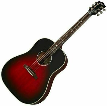 Електро-акустична китара Дреднаут Gibson Slash J-45 Vermillion Burst - 1