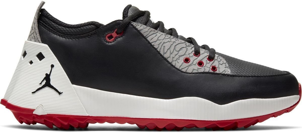 Golfskor för herrar Nike Jordan ADG 2 Black/Black/Summit White/University Red 45,5