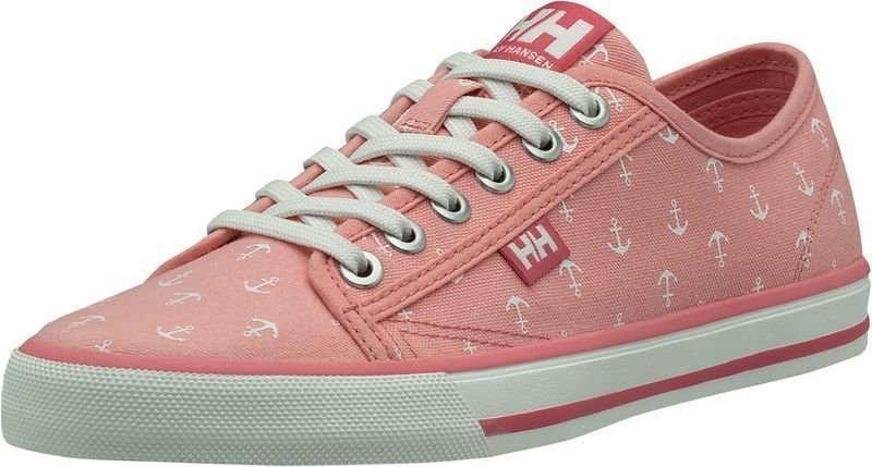 Womens Sailing Shoes Helly Hansen W Fjord Canvas Shoe V2 Flamingo Pink/Off White 37.5