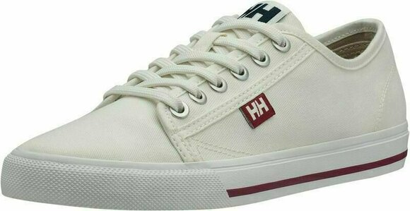 Womens Sailing Shoes Helly Hansen W Fjord Canvas Shoe V2 Off White/Beet Red/Navy 40 - 1