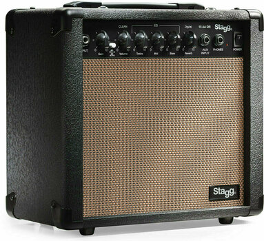 Amplificador combo para guitarra eletroacústica Stagg 15 AA DR - 1