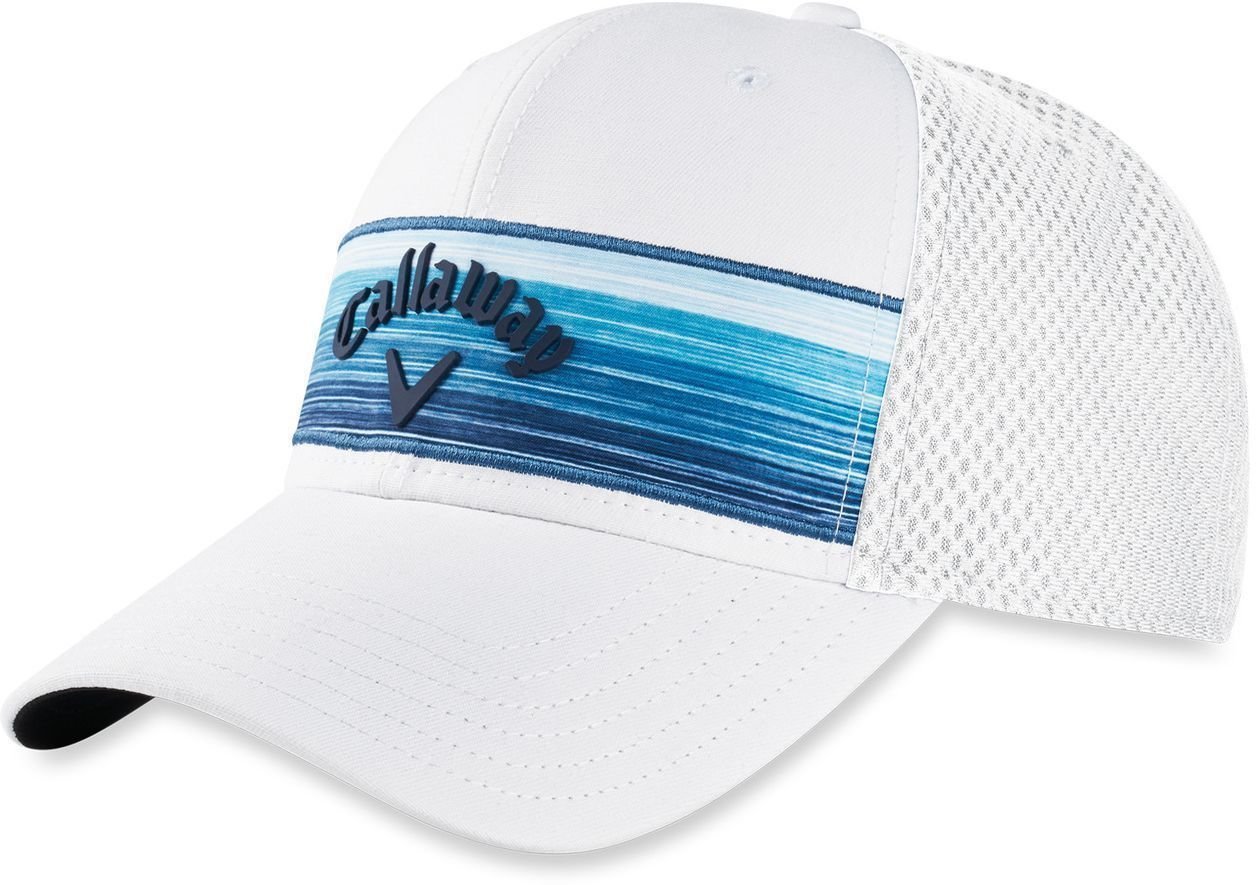 Šiltovka Callaway Stripe Mesh Cap White/Navy/Blue