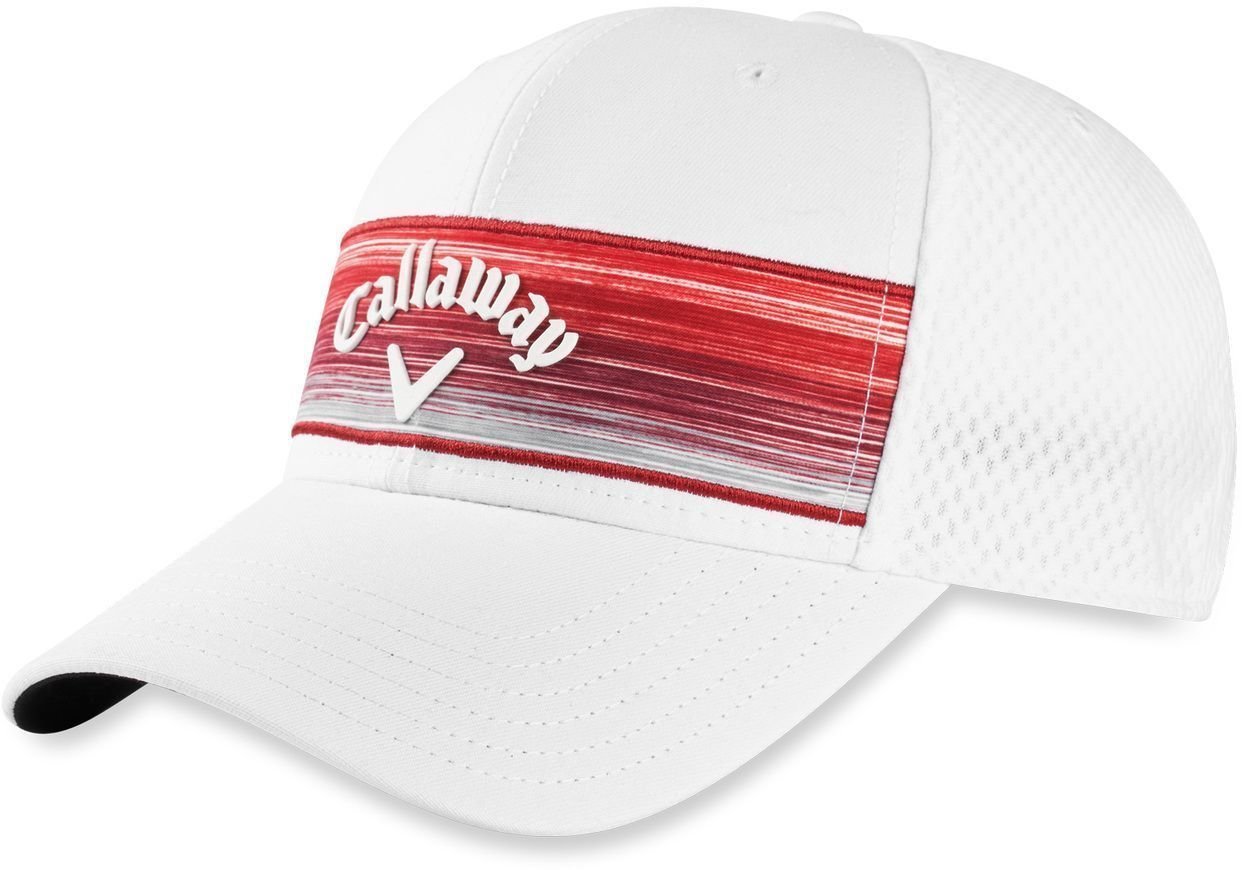 Καπέλο Callaway Stripe Mesh Cap White/White/Red
