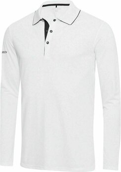 Chemise polo Galvin Green Marc Ventil8+ Mens Long Sleeve Polo Shirt White/Black XL - 1