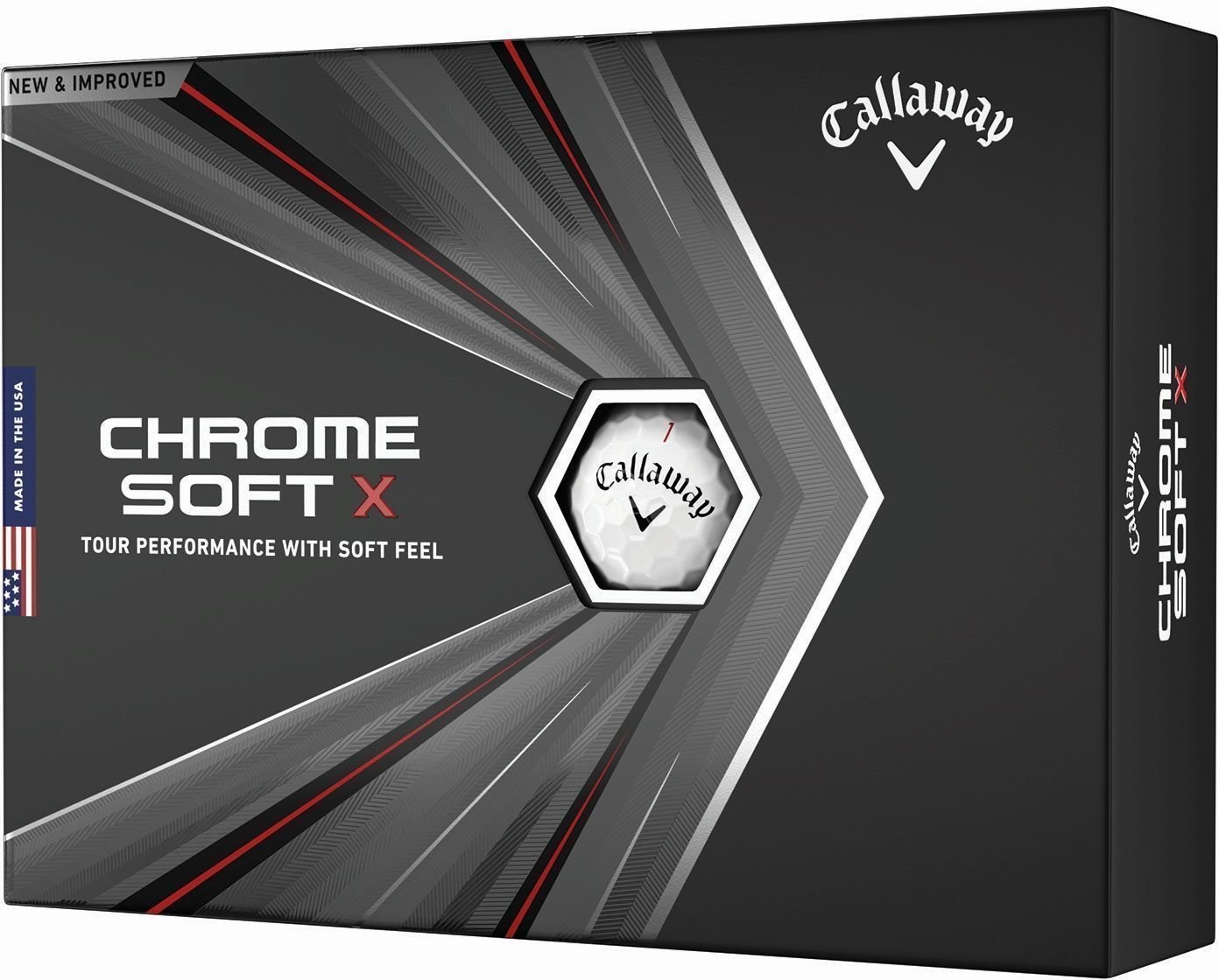 Palle da golf Callaway Chrome Soft X 2020 White