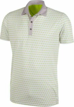 Camisa pólo Galvin Green Mario Ventil8+ White/Sharskin/Lime XL - 1