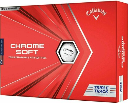 Palle da golf Callaway Chrome Soft 2020 Triple Track White - 1