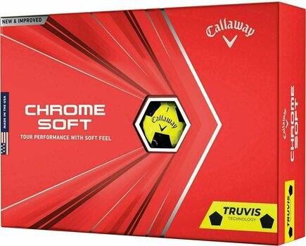 Golfball Callaway Chrome Soft 2020 Yellow Truvis Black - 1