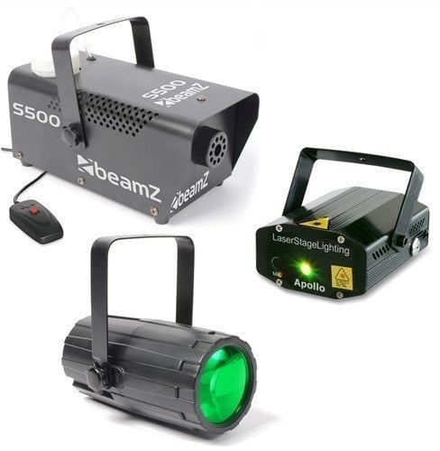 Set Luci BeamZ Light Set 3 Laser LED Beam Effect and Fog Machine