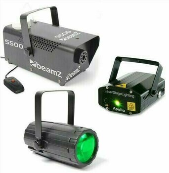 Conjuntos de luces BeamZ Light Set 3 Laser LED Beam Effect and Fog Machine - 1