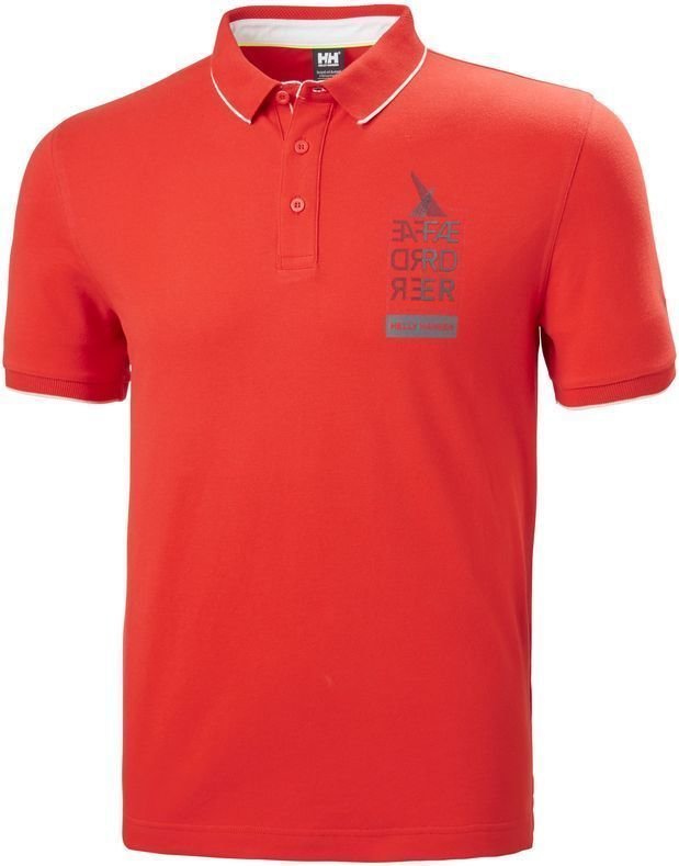 T-Shirt Helly Hansen Faerder Polo T-Shirt Alert Red M