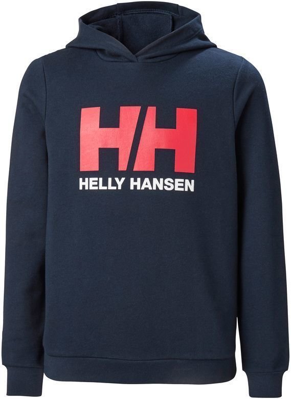 Kids Sailng Clothes Helly Hansen JR Logo Hoodie Navy 176