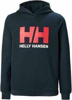 Kids Sailng Clothes Helly Hansen JR Logo Hoodie Navy 176 - 1
