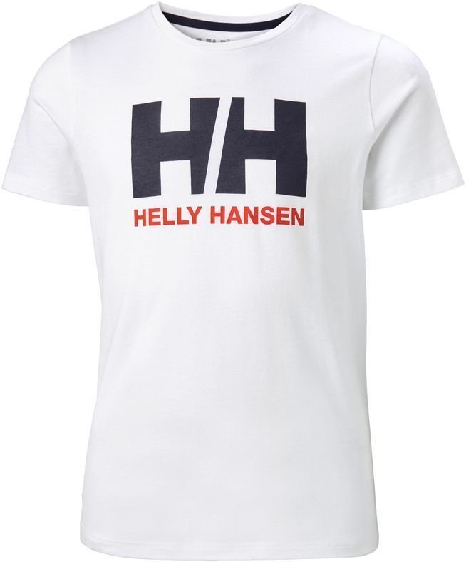 Detské jachtárske oblečenie Helly Hansen JR Logo T-Shirt Biela 152
