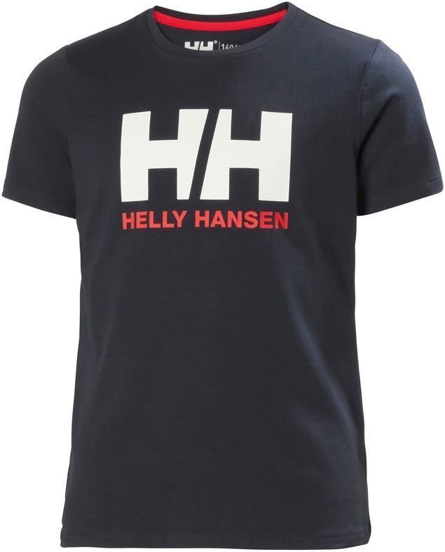 Detské jachtárske oblečenie Helly Hansen JR Logo T-Shirt Navy 152