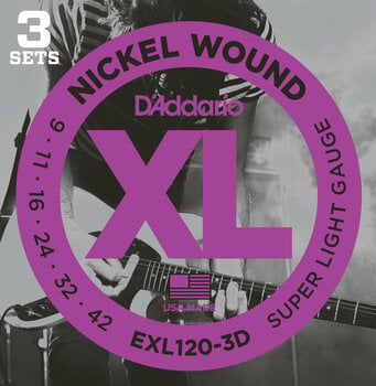 E-gitarrsträngar D'Addario EXL120-3D - 1